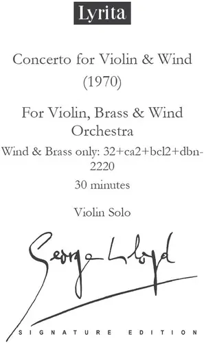 Concerto For Violin & Wind Violin Score Same Day Shipping