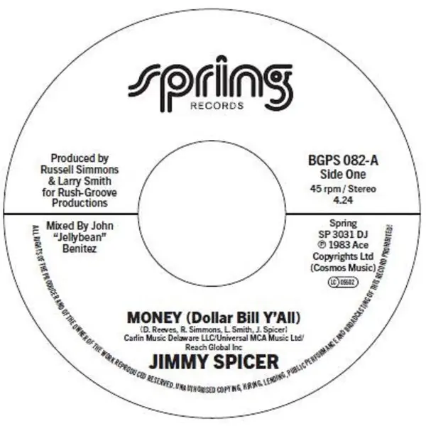 Jimmy Spicer - Money (Dollar Bill Y All) / Money (Dollar Bill Y All) (Instrumental) (Single) Discount